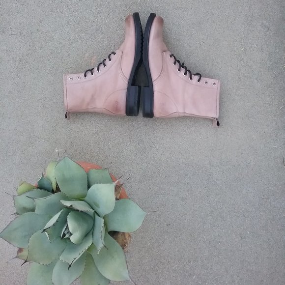 Frye Veronica Leather Lace Up Combat Boots Size 8 - Picture 2 of 16